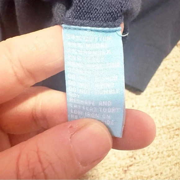 J McLaughlin Men's Navy Blue 1/4 Zip Mock Neck Cotton Pullover TATE Sweater XL - Picture 12 of 14